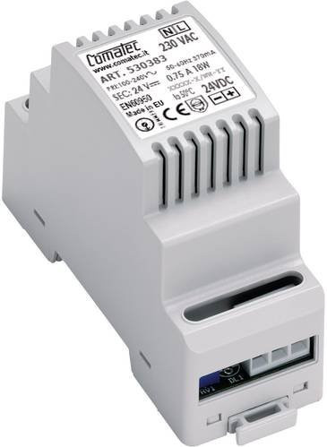 Comatec Hutschienen-Netzteil TBD2/AL.0100.24/F6, 24 V/DC, 1A, 24W, grau - Bild 1