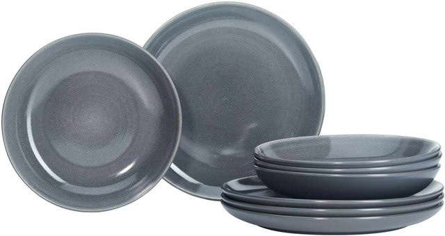 Ritzenhoff & Breker Tafelservice TOLEDO 8-teiliges Speiseset aus Keramik in Beige und Grau - Bild 2