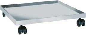 Bedrunka+Hirth Rolluntersatz für Flügeltürenschrank, Farbe: Silber, B/T/H: 50 x 50 x 6,5 cm - Bild 1