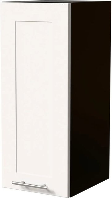Feldmann-Wohnen Hängeschrank Oslo Küchenschrank Schwarz Weiß Matt B: 30 cm, T: 32,5 cm, H: 72 cm - Bild 1