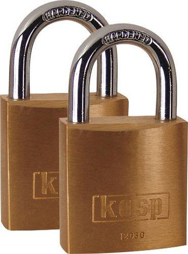 Kasp Vorhängeschloss K12030D2 aus Messing in Gold, 30 mm - Bild 1