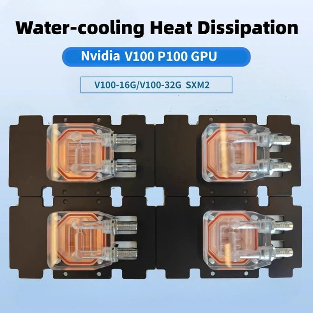 Nvidia GPU Wasserkühlblock Kupferkühler Radiator für V100 P100 A100 SXM2 zur effizienten Wärmeableitung - Bild 1
