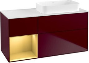 V&B Waschtischunterschrank Finion Wandbeleuchtung in Gold matt und Peony Matt, B/T: 120 x 60 cm - Bild 1