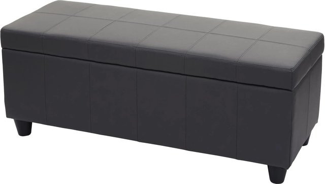 MCW Aufbewahrungs-Truhe Kriens Sitzbank aus Kunstleder in Grau Matt, B/T/H: 114 x 45 x 45 cm - Bild 1