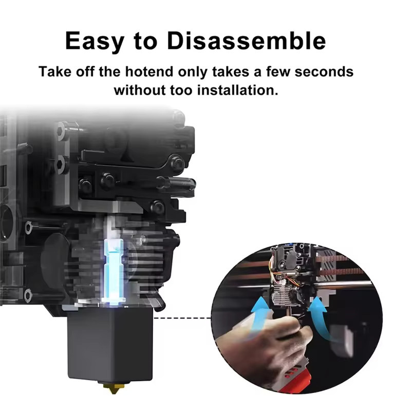 Anycubic Hotend-Kit für Kobra S1 und S1C mit Messing-Heizblock und gehärteter Stahldüse für FDM 3D-Drucker, erhältlich in 0,2mm, 0,4mm, 0,6mm und 0,8mm - Bild 4