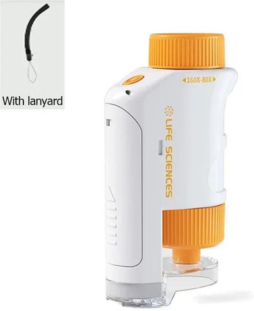 Yiran toy Handmikroskop-Set mit LED-Licht, orange, ab 3-6 Jahre