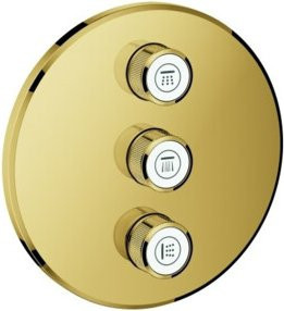 Grohe Grohtherm Smartcontrol Fertigset Dusche in Cool Sunrise Gold, rund, 3-fach UP-Ventil - Bild 1