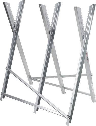 Holzmann Maschinen Sägebock SBO3X klappbar aus verzinktem Stahl, grau/silber, Tragkraft: 150 kg - Bild 1