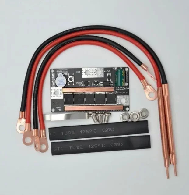 RCMOY DIY Tragbare 12V Batterie-Energiespeicher Punktschweißmaschine mit 8-Röhren Hochstromplatte in Gelb - Bild 1