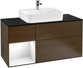 V&B Waschtischunterschrank Finion mit Wandbeleuchtung, Farbe: Weiß lackiert, Breite: 120 cm, Tiefe: 50,1 cm, Höhe: 50,1 cm - Bild 1