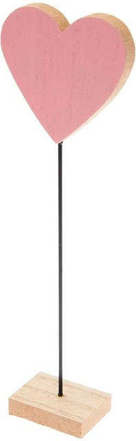 Rico Design Deko-Aufsteller Herz rosa B: 6 cm, H: 20 cm - Bild 1