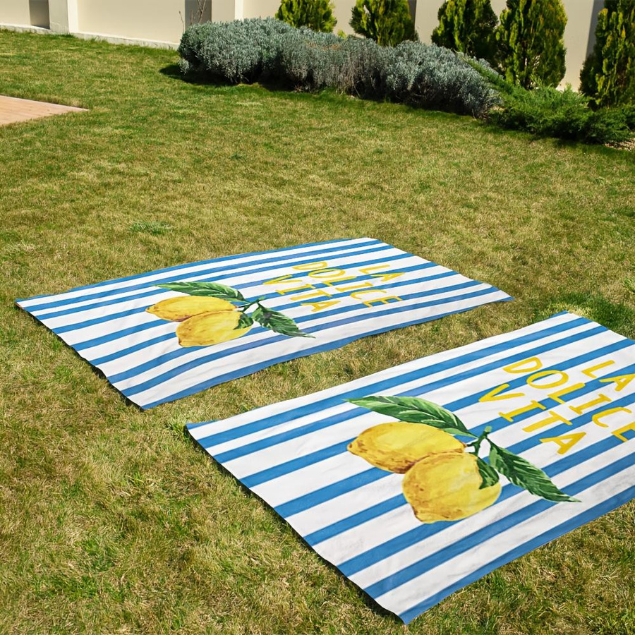 Schnelltrocknendes Mikrofaser Strandtuch von JMG Household Supplies mit Grafikdruck, Mehrfarbig, B: 50 cm, L: 100 cm - Bild 2
