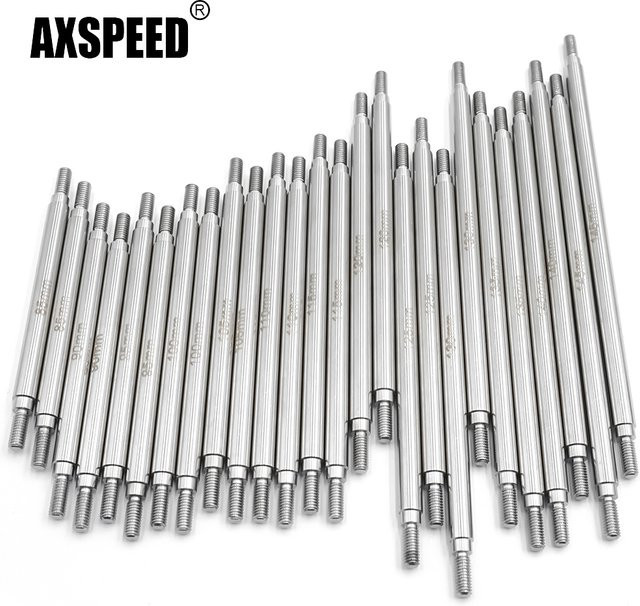 AXSPEED Verbindungsstange, 2-teiliges Set, Edelstahl, 50–155 mm, 6,0 mm M4 - Bild 1