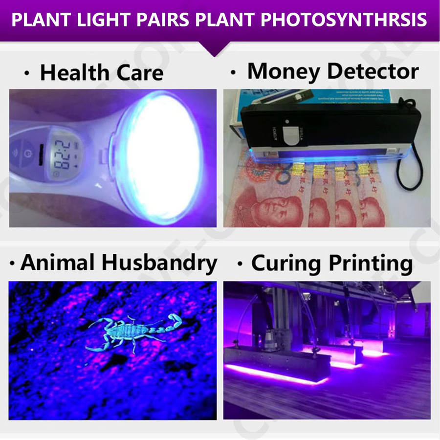 DT&ZM High Power 3W UV LED Violett Ultraviolett 395nm-405nm mit Kupfer Halterung - Bild 4