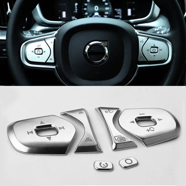 LINGLUYANG Lenkrad Tasten Dekoration Autoaufkleber für Volvo XC90 S90 V90 XC60 S60 V60 Innenraum-Modifikation - Bild 1