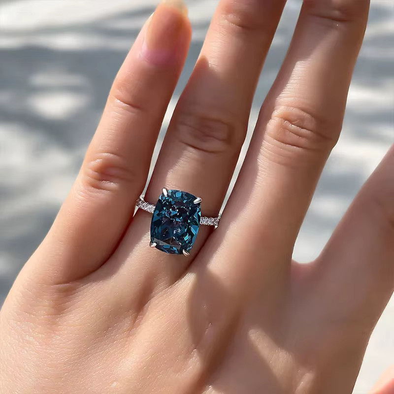 Huitan Ring, Blau, Zirkonia, Silber, Damen - Bild 2