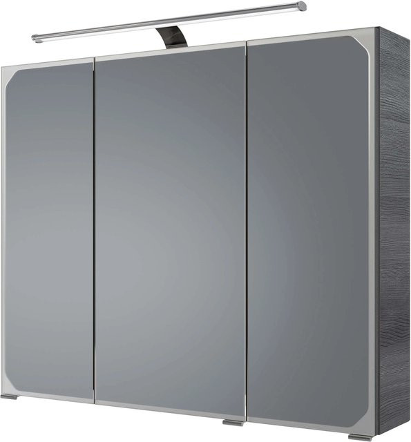 Pelipal Spiegelschrank Quantum 05 in Graphit mit Soft-Close-Türen und Regalen für dein Badezimmer, Breite: 85 cm - Bild 1