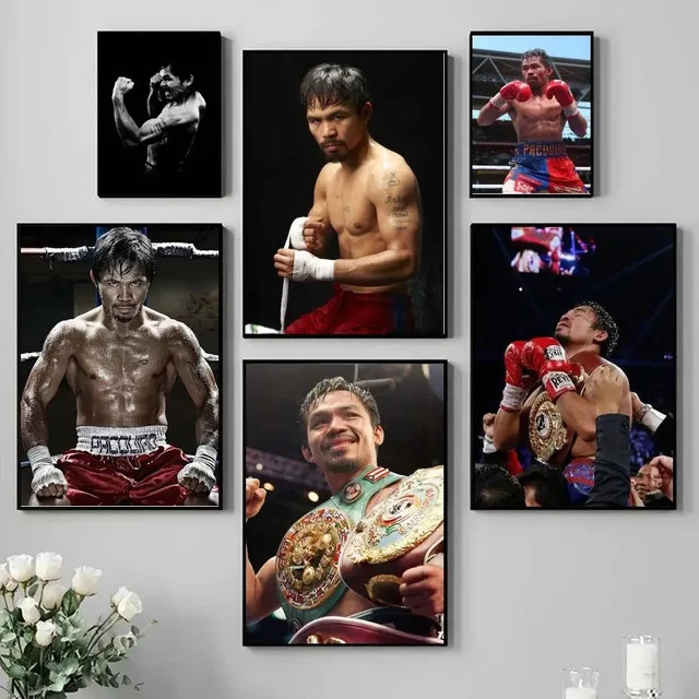 Kayou M-Manny P-Pacquiao Poster, selbstklebender Kunst-Aufkleber aus wasserfestem Papier in Mehrfarbig, rechteckig - Bild 1