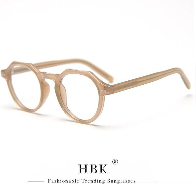 HBK Freedom Outdoors Korrektionsbrille, Acetat, Vollrand, rund, beige, Unisex - Bild 1