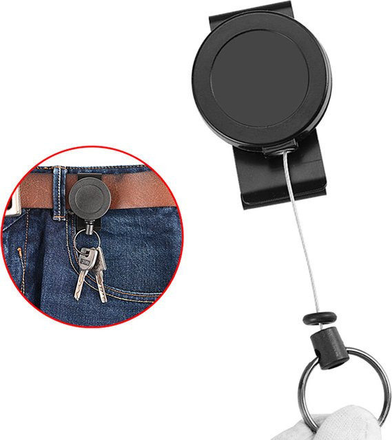 Velishy Einziehbarer Schlüsselanhänger, Multitool-Karabiner-Clip, Unisex - Bild 1