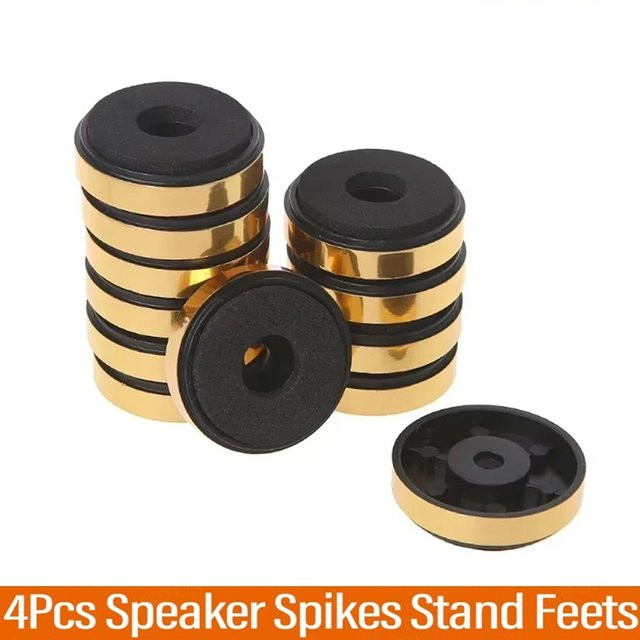 4er-Set Lautsprecher Spikes aus Kunststoff in Schwarz für Heimkino und Sound System DIY Reparatur Zubehör - Bild 1