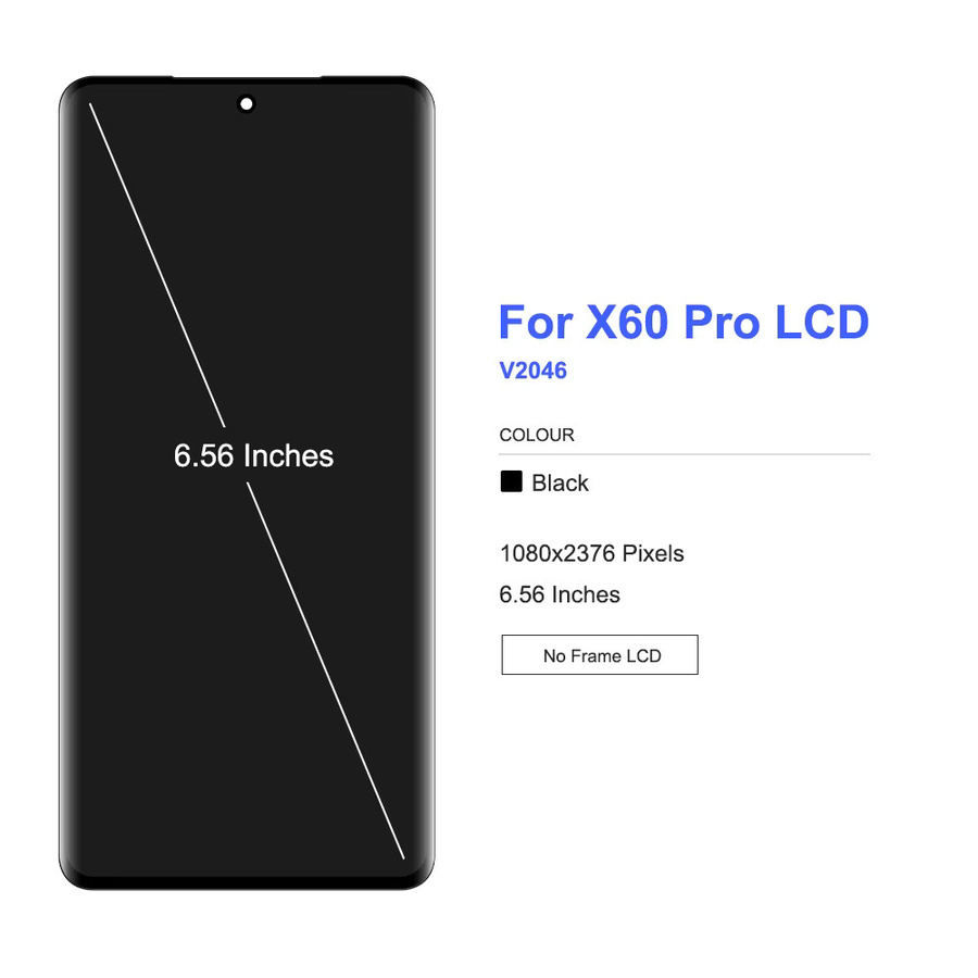 AMOLED X60 Pro LCD-Display Touchscreen-Digitizer-Baugruppe Ersatzteil für Vivo X60 Pro V2046 in Schwarz - Bild 3