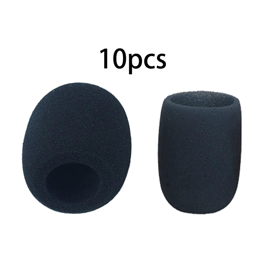 MagiDeal 10er Set Mikrofon-Windschutz aus Schaumstoff, Schwarz, Wiederverwendbare Atmungsaktive Mikrofon-Abdeckung für Handheld-Mikrofone zur Lärmreduzierung - Bild 2