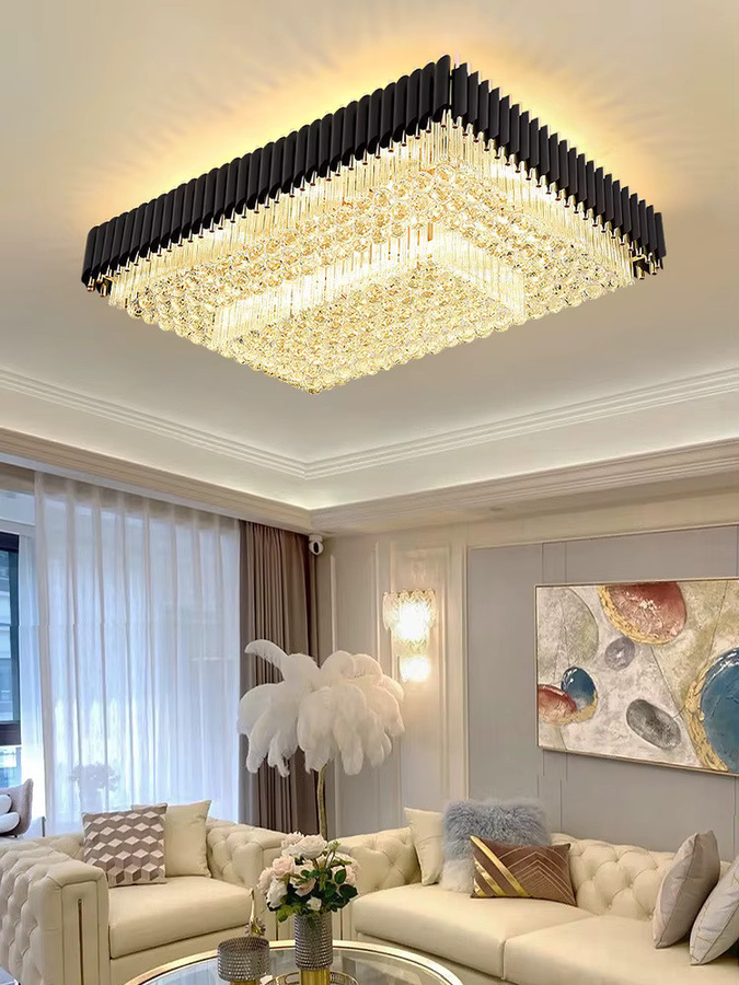 JIANKEXING Moderne LED Kristall Deckenleuchte Dimmbar in Warmweiß mit kreisförmigem Design - Bild 2