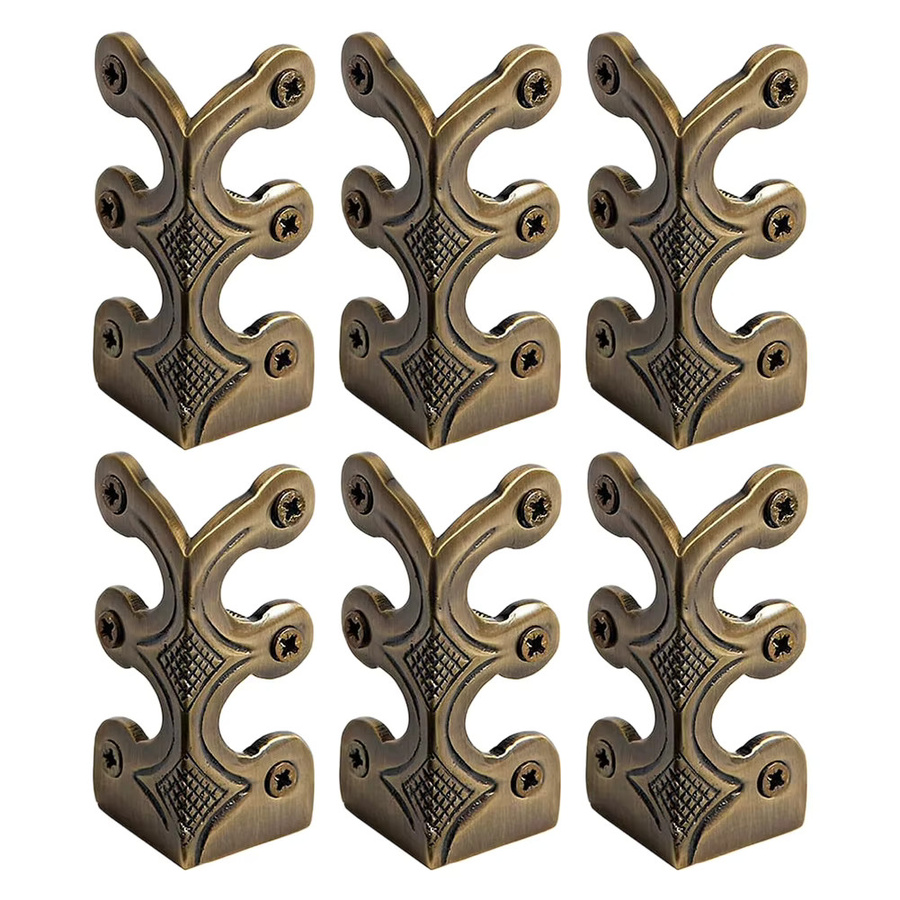 6 Stück Vintage Metall-Eckenschutz aus Stahl von alloet in Bronze und Gold für dekorative Fußleisten - Bild 5
