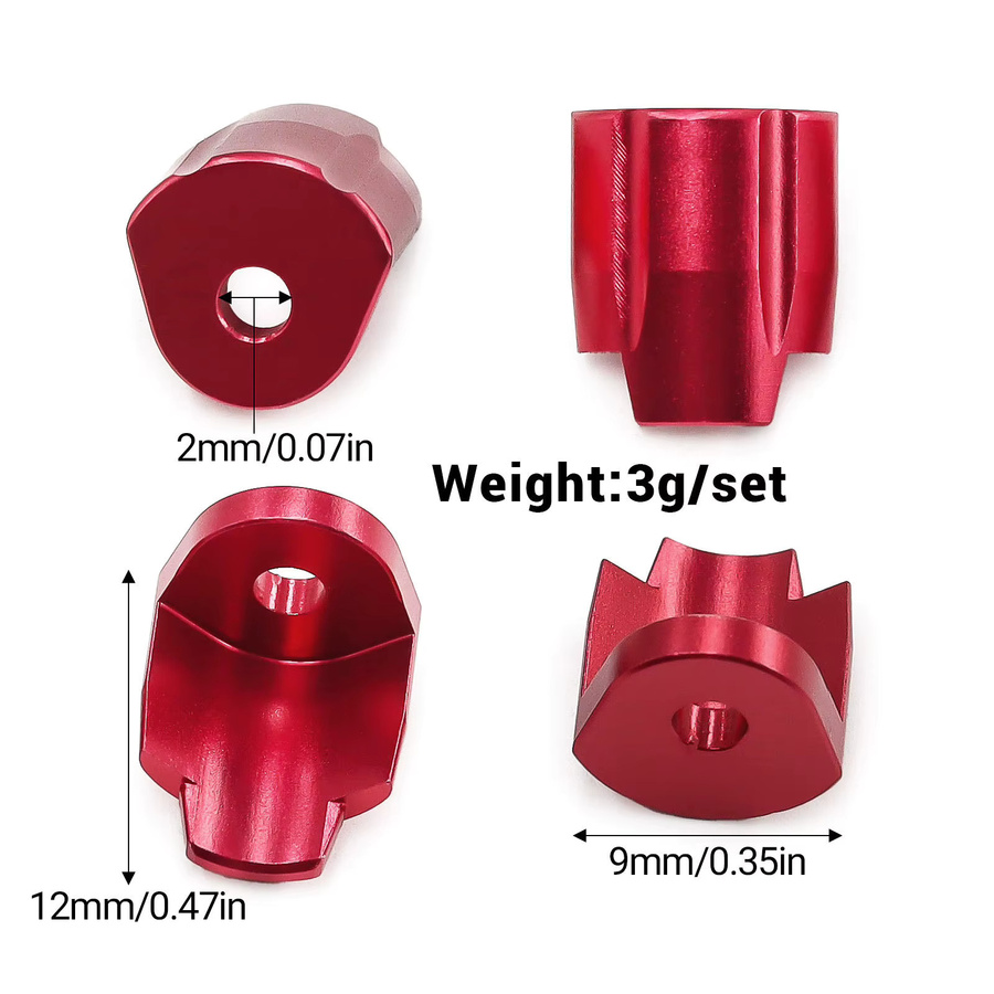 Arrma GROM-Serie Metall-Stoßdämpferschutz, 4-teiliges Set, Rot - Bild 2