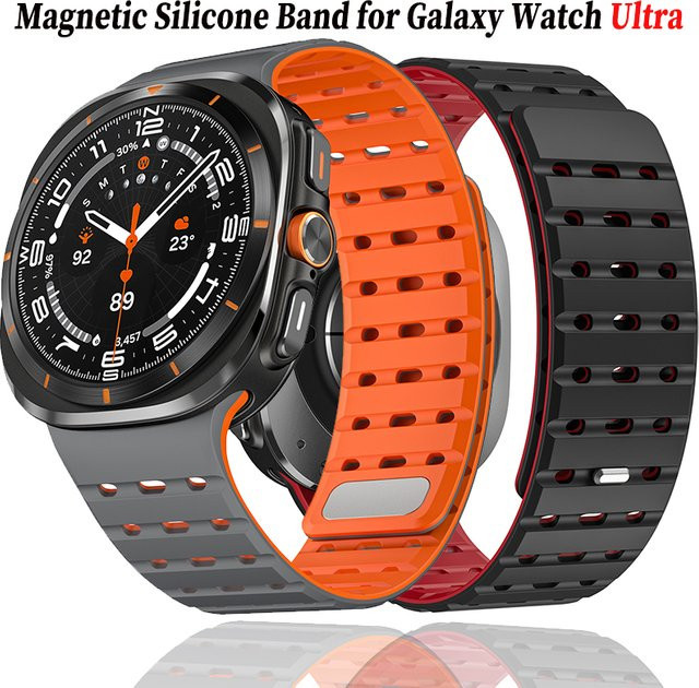 CHIICSMART Uhrenarmband Silikon, Magnetisch, Samsung Galaxy Watch Ultra 47mm, Unisex - Bild 1