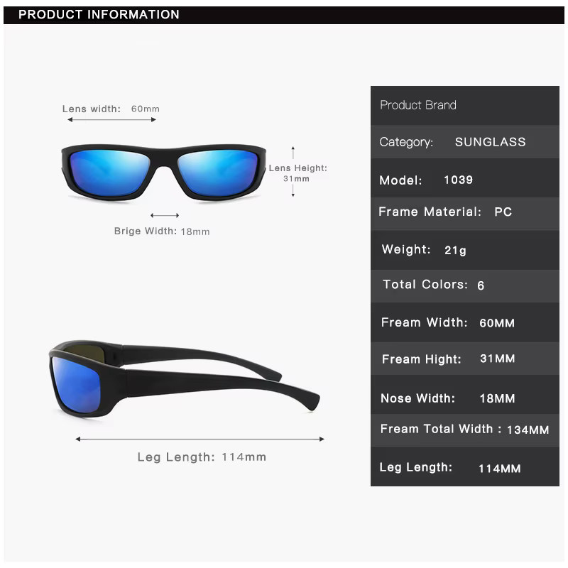 RUISIMO Sonnenbrille, square, Vollrand, Kunststoff, schwarz, Unisex - Bild 5
