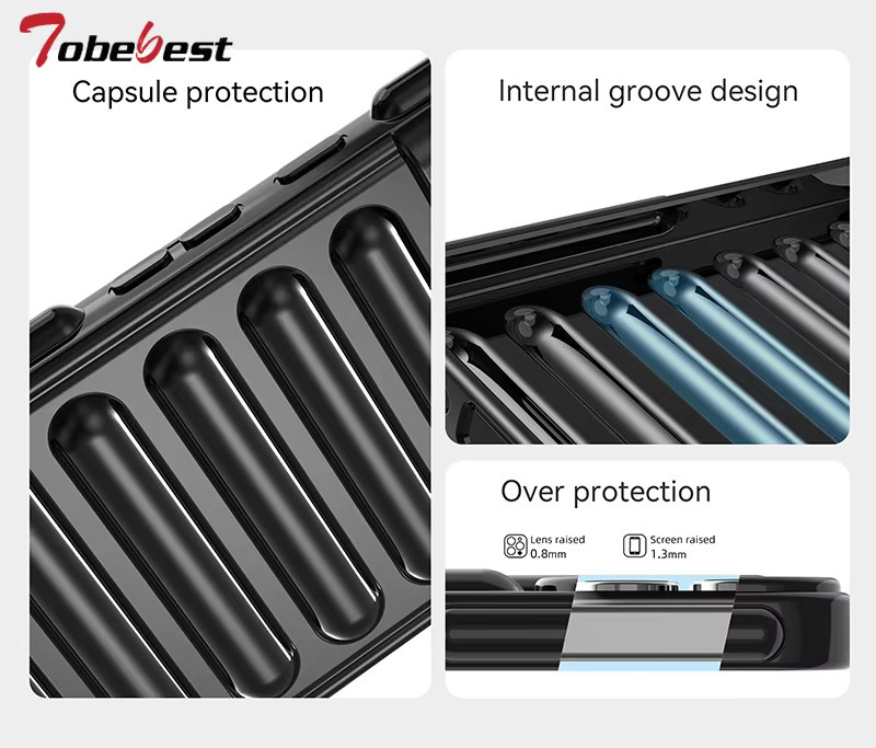 Stoßfeste Silikon Schutzhülle mit Luftkissen-Funktion für Xiaomi POCO X6 M6 F6 Pro Neo C61 C65 4G 5G in Schwarz - Bild 5
