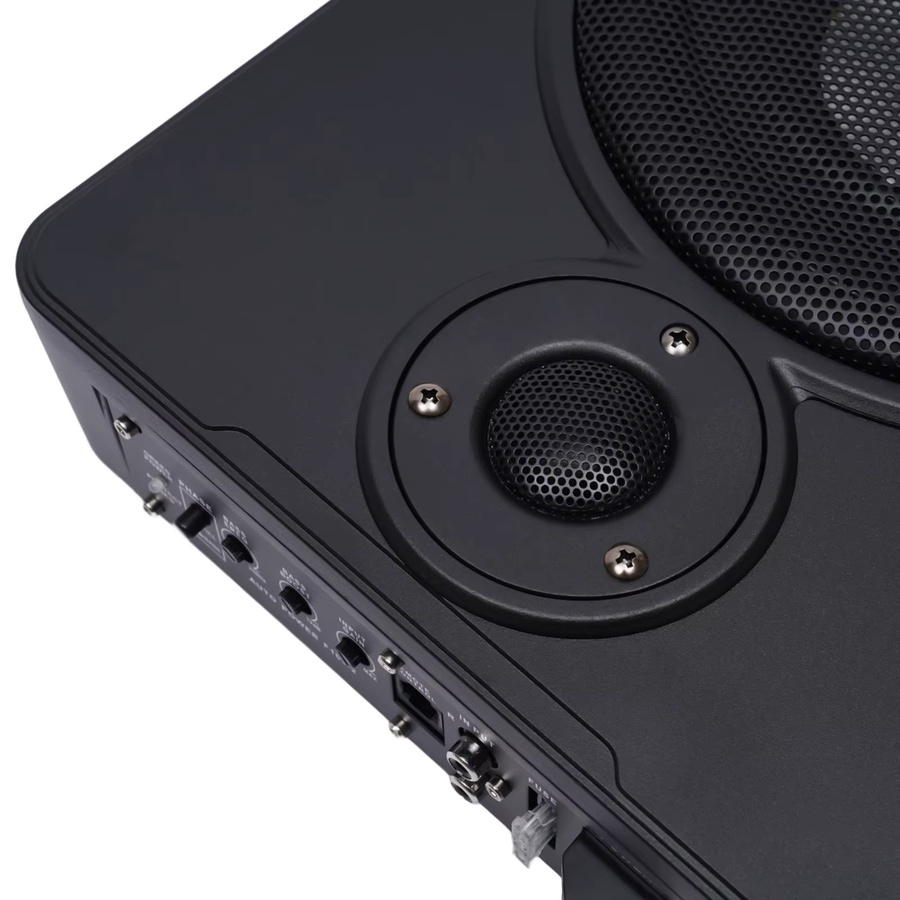 Bymaocar 8 Zoll Aktiver Untersitz-Subwoofer 600W in Schwarz inklusive Kabelset für dein Auto - Bild 3