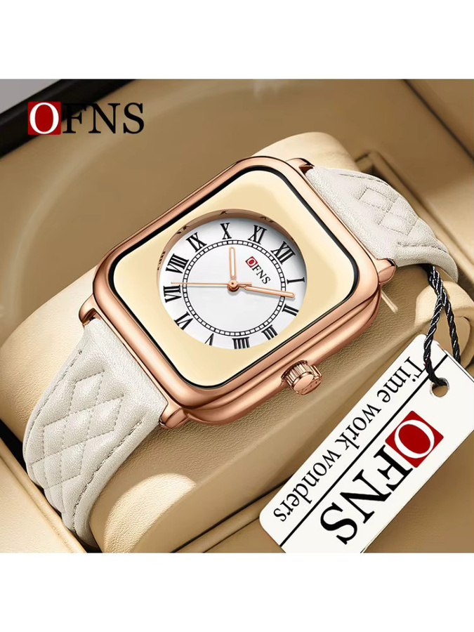 OFNS Armbanduhr, Quarz, Silikon, Roségold, Damen - Bild 2