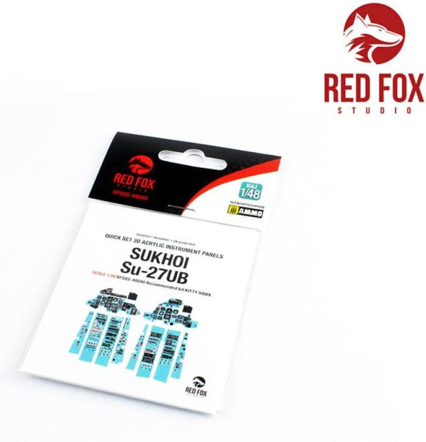 Red Fox Studio Sukhoi Su-27UB, Modellflugzeug, 1:48, Blau - Bild 1