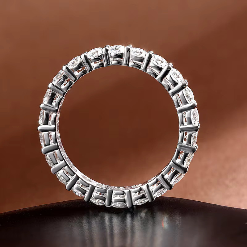 KNOBSPIN Moissanit-Ring, 925 Silber, Weiß, Unisex - Bild 3