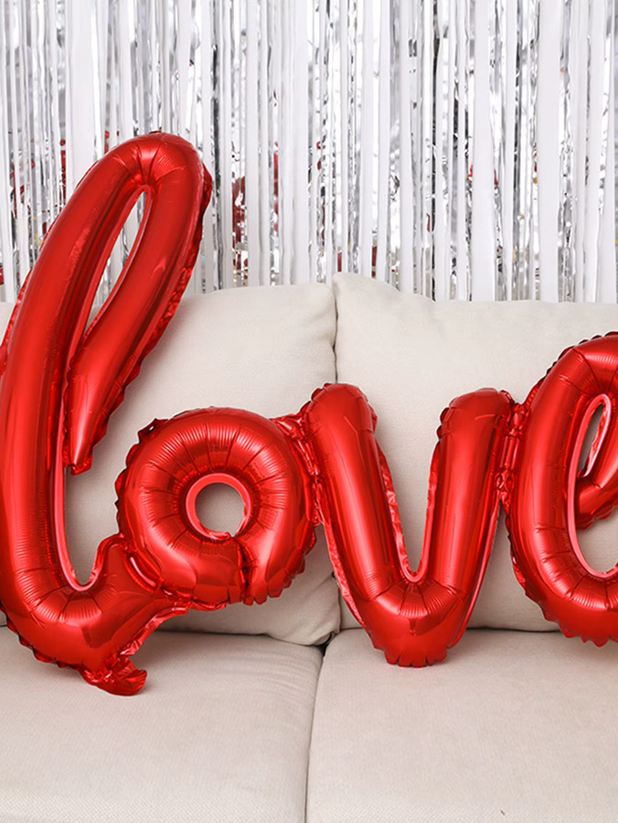 21-teiliges Ballon-Set von EACH PARTY mit Herz-Motiv in Rot und Multicolour, 12 Zoll Latex- und Folienballons für Hochzeit und Valentinstag - Bild 3