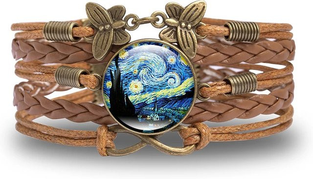 konminry Armband, Bronze, Leder, Damen, Vintage, Bunt - Bild 1