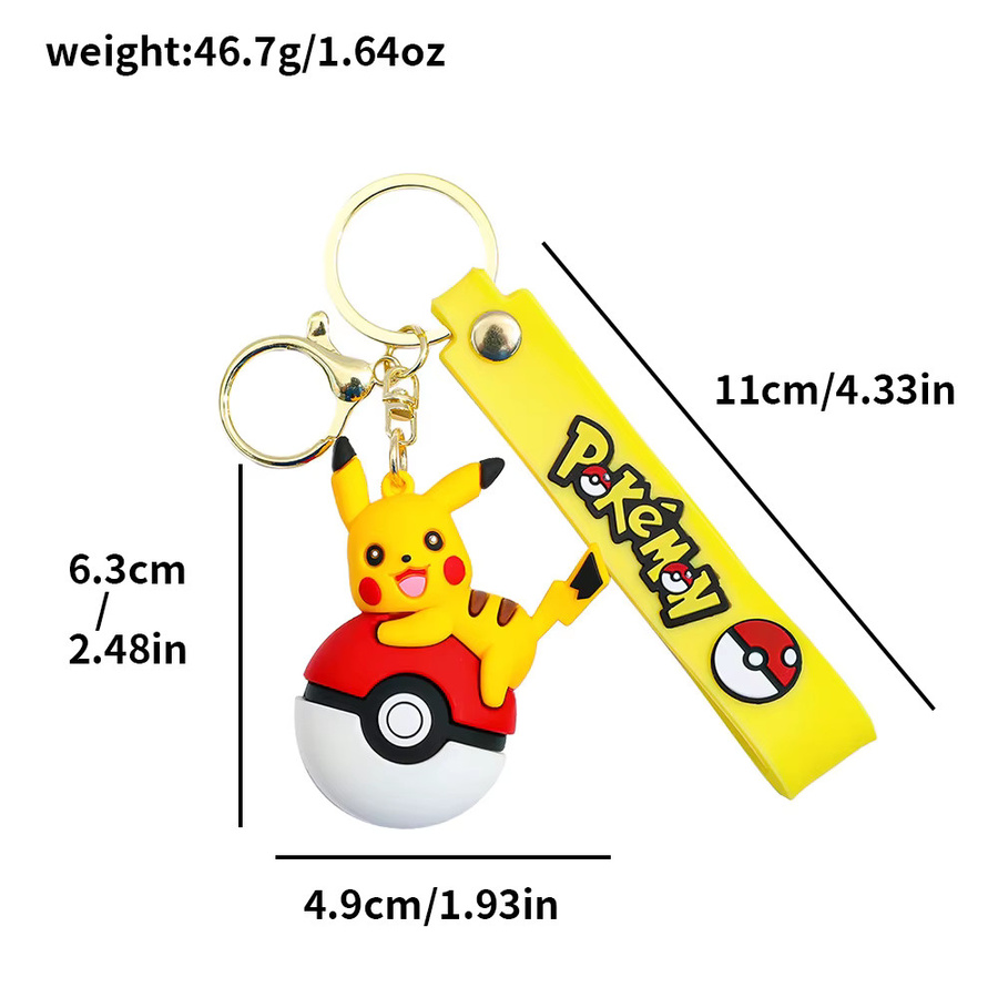 Potdemiel Schlüsselanhänger Pikachu, Poké Ball Anhänger - Bild 2