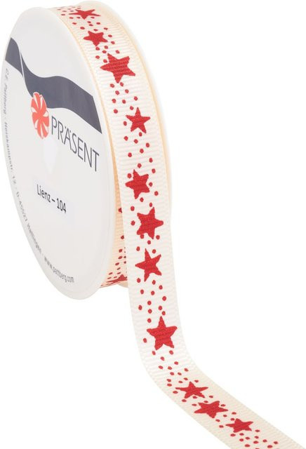 Ripsband Lienz in Beige aus Polyester für Weihnachten und winterliche Dekorationen - Bild 1