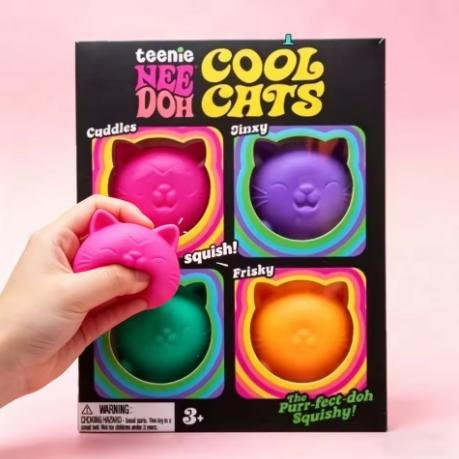 Schylling Needoh Cool Cat Squishy, Ball, pink - Bild 1