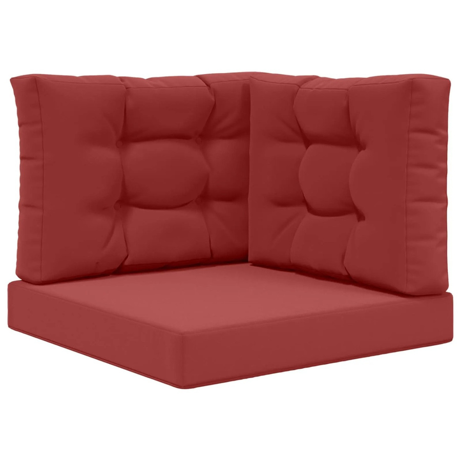 vidaXL Sofakissen für Draußen 3-teiliges Set Weinrot aus Polyester - Bild 2