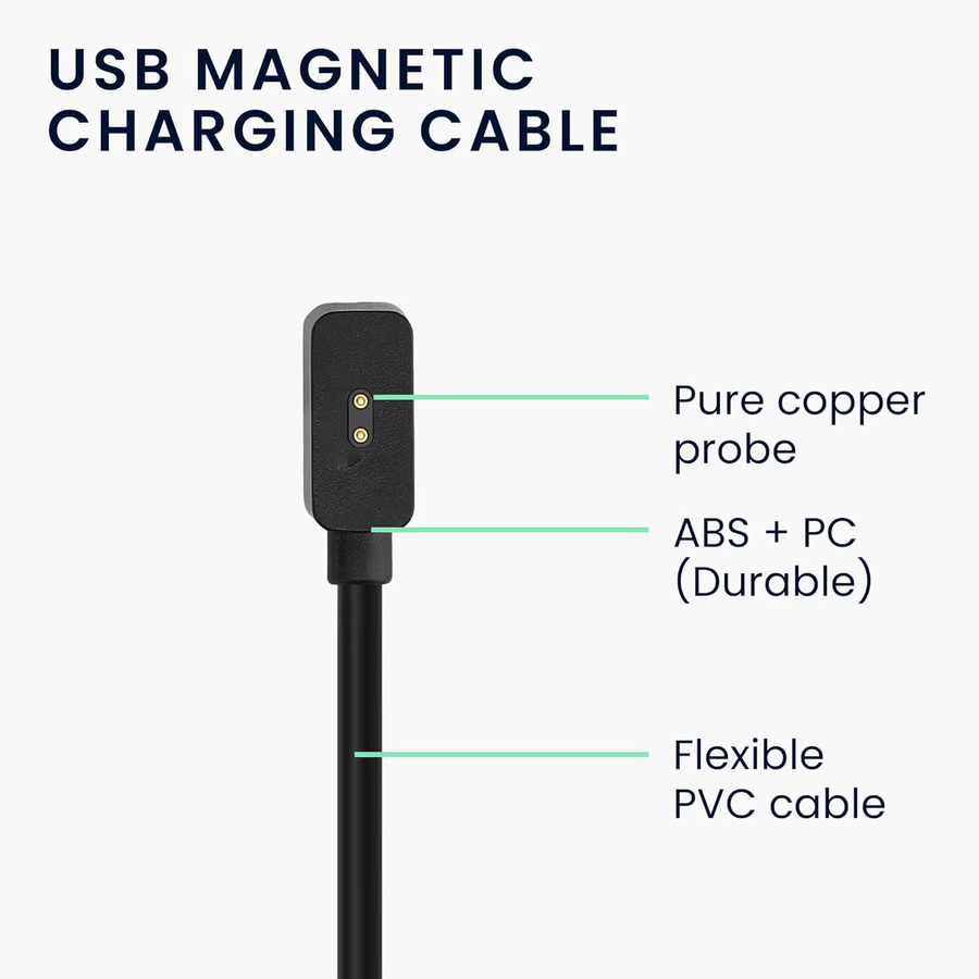 Xiaomi USB Magnetisches Ladegerät für Redmi Watch 4, 3 Band 2 und Mi Band 8 Pro in Weiß - Bild 3