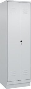 C+P PSA Doppel-Spind Classic PLUS mit Sockel, 2 Abteile, Grau, B/T/H: 195 x 60 x 50 cm - Bild 1
