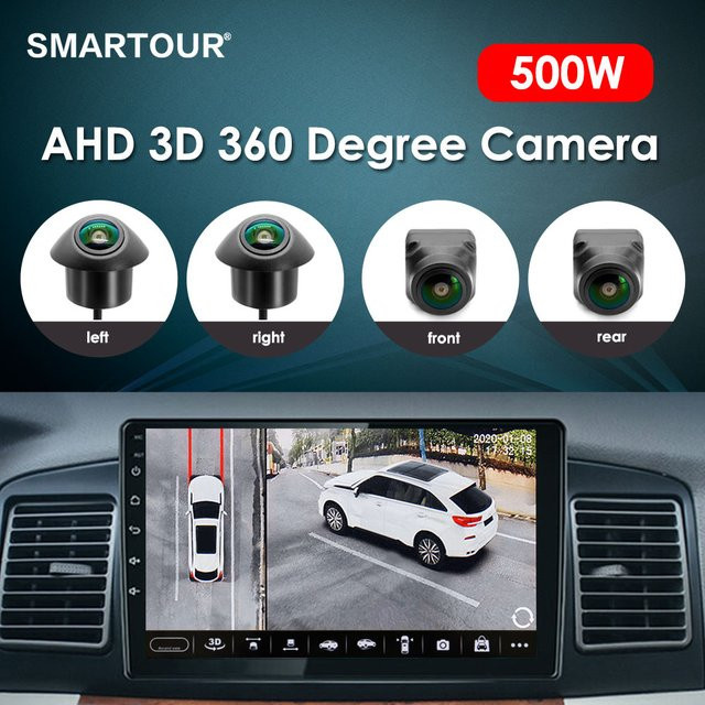 SMARTOUR 360-Grad Autokamerasystem mit 3D-Rundumsicht und Panorama-Bildfunktion für Android, Schwarz - Bild 1