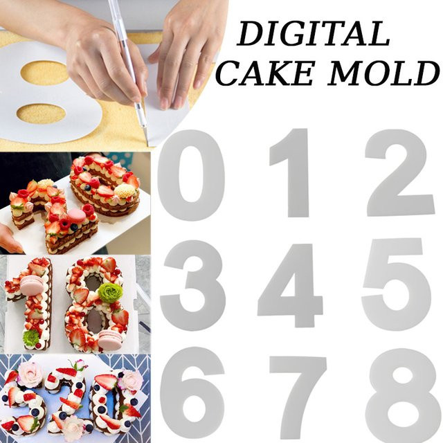 VIE LENTE Zahlen-Kuchenform Set mit 9 Stück für Schokolade und Gebäck zur DIY-Dekoration - Bild 1