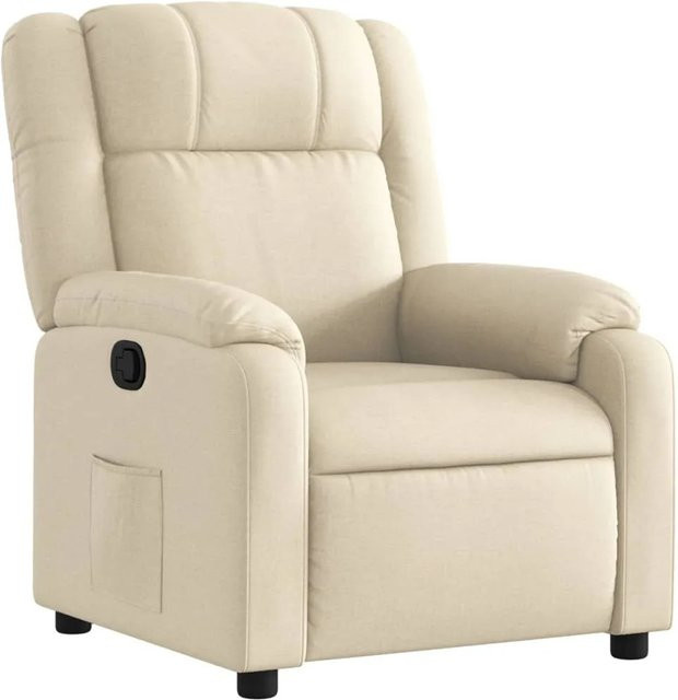 vidaXL Relaxsessel aus Stoff in Beige mit Armlehnen und manueller Verstellung - Bild 1