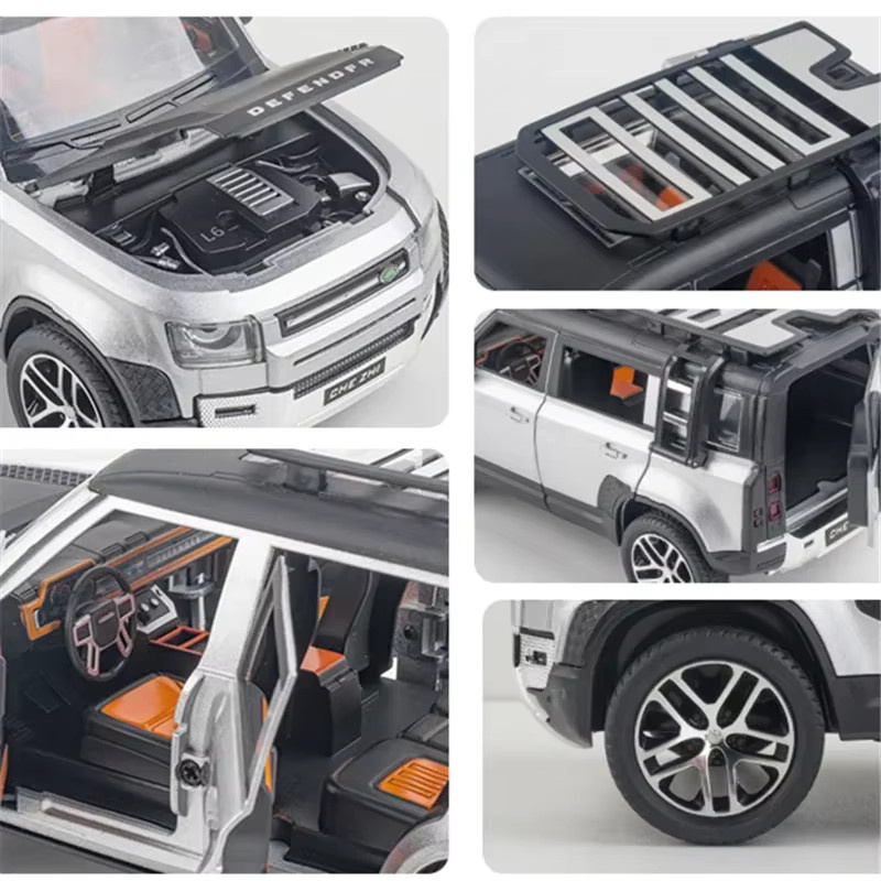 Maisto Land Rover Defender, Geländewagen, Metall, Weiß - Bild 3