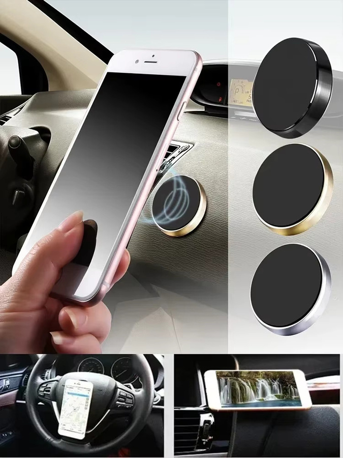 Magnetischer Autotelefonhalter in Gold für iPhone, Samsung, Xiaomi und Huawei zur Befestigung am Armaturenbrett oder an Wänden - Bild 6